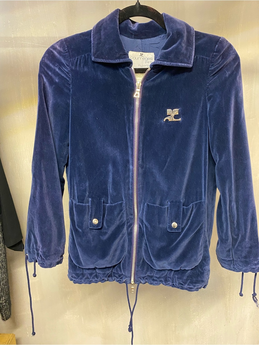 70s Courreges Velour Sport Top